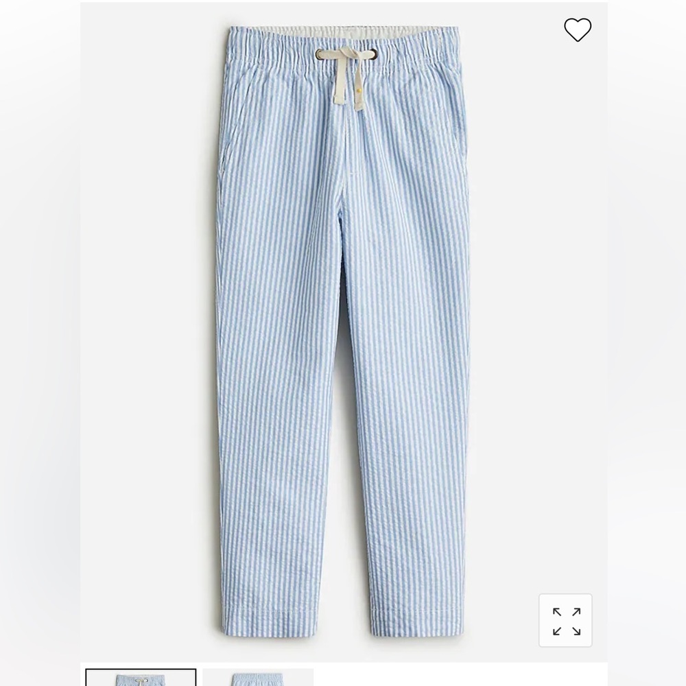 J Crew Boys Seersucker pull on pant